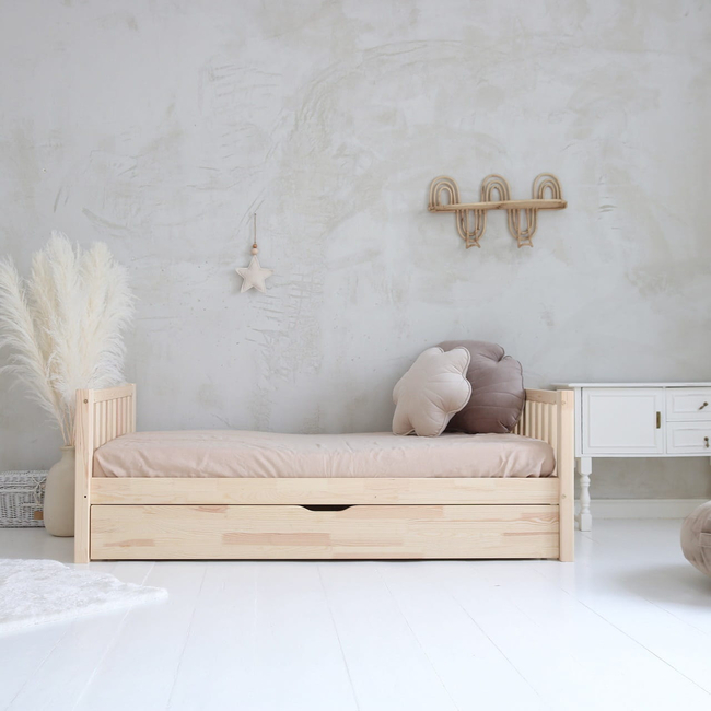 Luletto Basic Classic Plus Παιδικό Κρεβάτι με Συρτάρι / 2η Θέση Ύπνου (Μασίφ Ξύλο)
