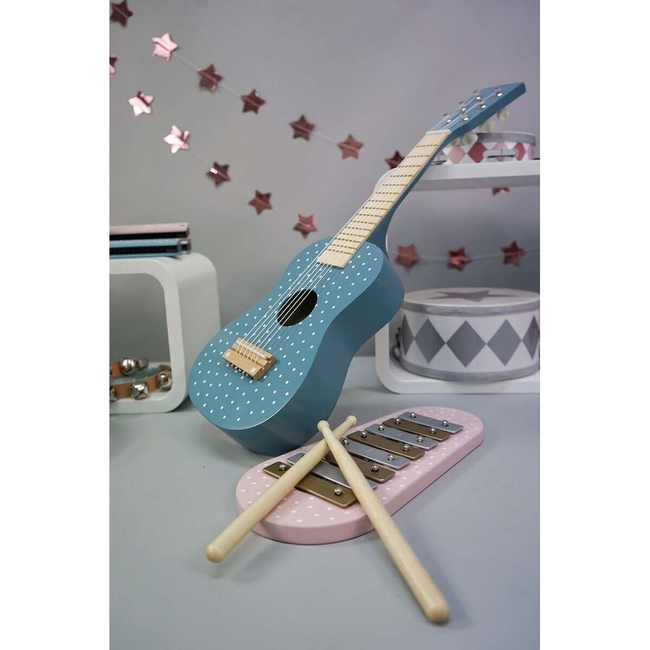 Jabadabado: Wooden Guitar 55*18cm Blue JB-M14099