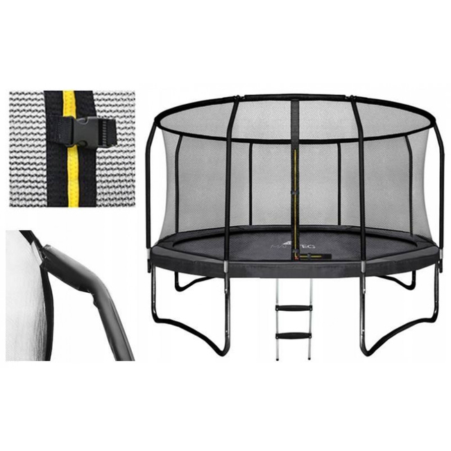 Malatec Outdoor Trampoline With Ladder & Protective Net 366cm 12ft 3+ Years 7509