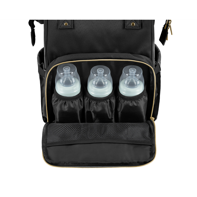 Kikka Boo Mama bag Siena Black & Gold 2025 31108020110