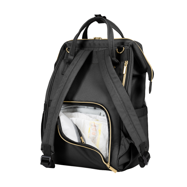 Kikka Boo Mama bag Siena Black & Gold 2025 31108020110