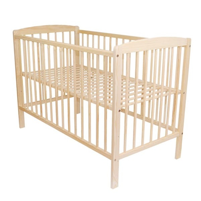 Masha Wooden Crib Baby Bed 3 Levels 120x60 cm