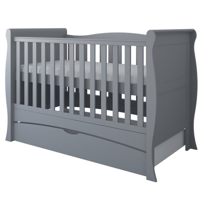 Baby Cradle Mason 3 in 1 for mattress 70x140 cm with Drawer Grey