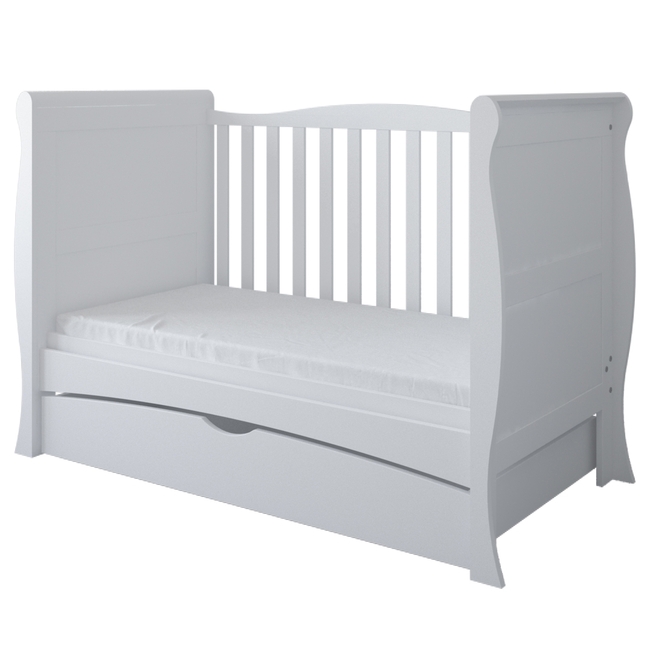 Baby Cradle Mason 3 in 1 for mattress 70x140 cm with Drawer White