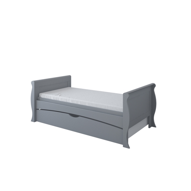 Baby Cradle Mason 3 in 1 for mattress 70x140 cm with Drawer Grey