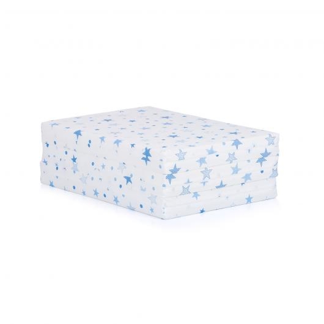 Chipolino Foldable mattress 120x60cm for travel cot White/Blue Stars MAT02205WHBL
