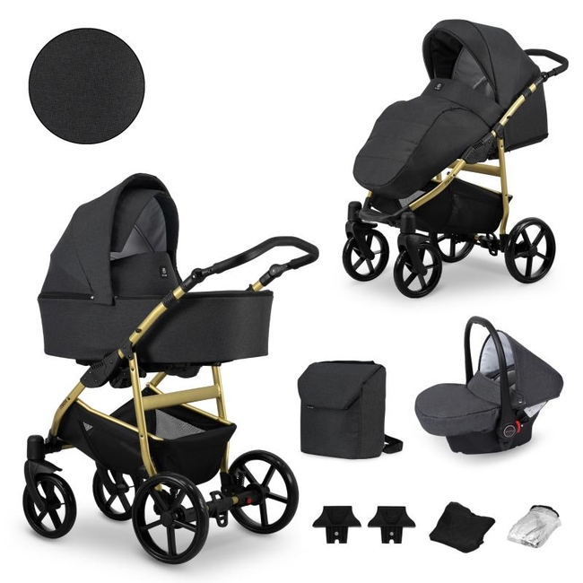 Kunert Mata 3 in 1 Complete Travel System Color Mata-07 Gold Frame Graphite