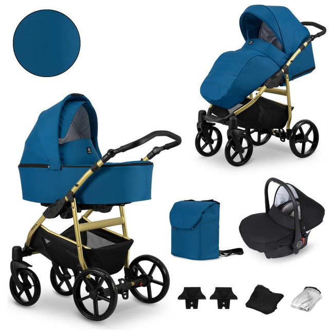 Kunert Mata 3 in 1 Complete Travel System Color Sea Mata-04 Gold Frame