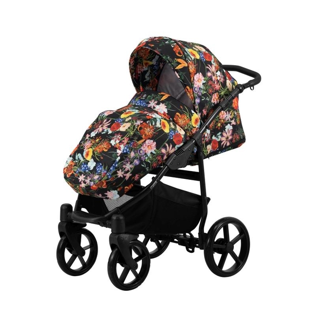 Kunert Mata 3 in 1 Complete Travel System Color Flowers Mata-03 Black Frame