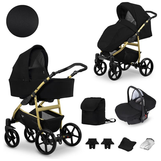 Kunert Mata 3 in 1 Complete Travel System Color Pink Mata-10 Gold Frame