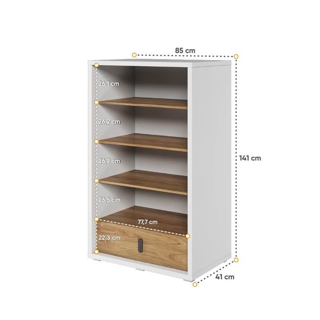 Βιβλιοθήκη 85x141x41cm SIMI MS-10