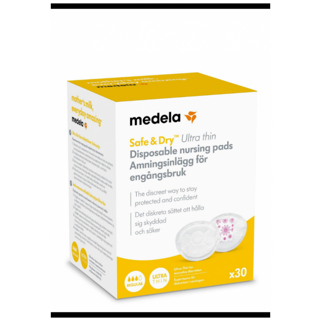 Medela Safe & Dry Ultra Thin Επιθέματα Θηλασμού Μιας Χρήσης 30 τεμάχια 101037036