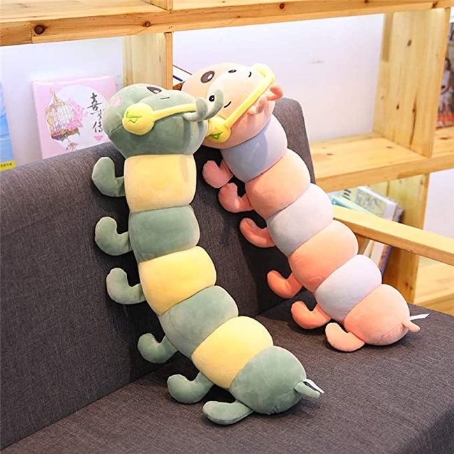 Large Stuffed Centipede Plush 55cm Green