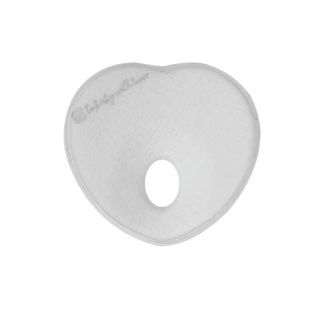 Kikka Boo Βρεφικό Μαξιλάρι Πλαγιοκεφαλίας Memory Foam Ergonomic Heart Airknit Grey 31106010140