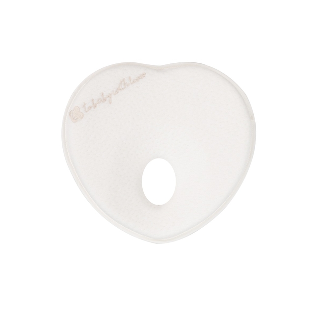 Kikka Boo Βρεφικό Μαξιλάρι Πλαγιοκεφαλίας Memory Foam Ergonomic Heart Airknit White 31106010128