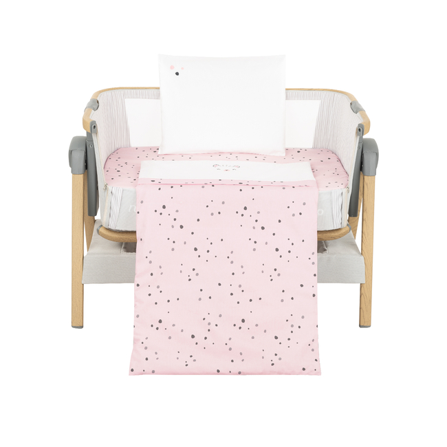 Kikka Boo Mini cot bedding set 3pcs Bear with me Pink 41101030163