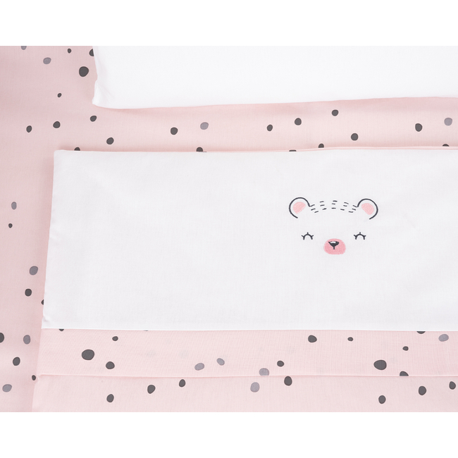 Kikka Boo Mini cot bedding set 3pcs Bear with me Pink 41101030163