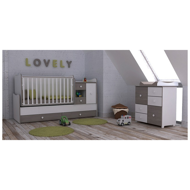 Lorelli Mini Max Πολυμορφικό Παιδικό Κρεβάτι Κούνια  - White 10150500024A