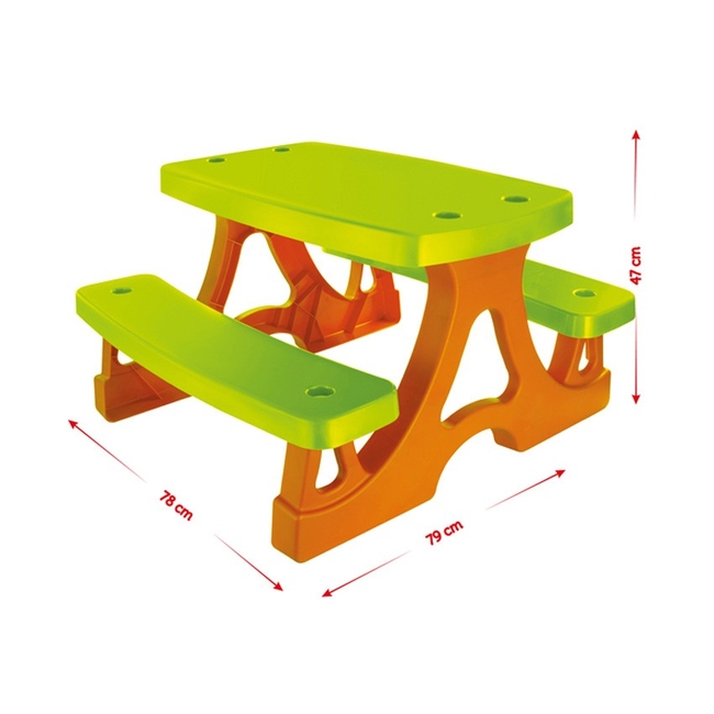 Mochtoys 10722 Children's Picnic Table 2+ years 79 x 78 x 47cm