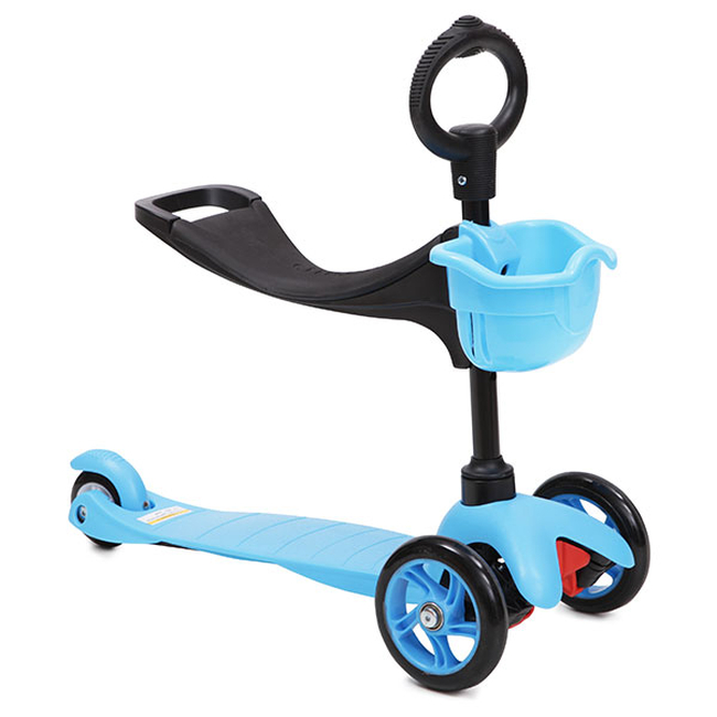 Moni 3Go 3-Wheel Convertible Skate & Seat - Blue