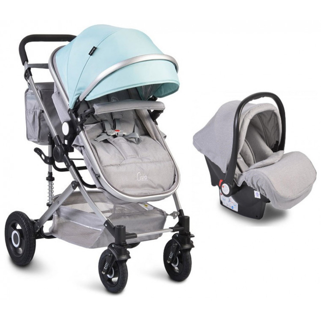 Moni Ciara 3 σε 1 Reversible Stroller with Car Seat 0+months - Turquoise (3800146235185)
