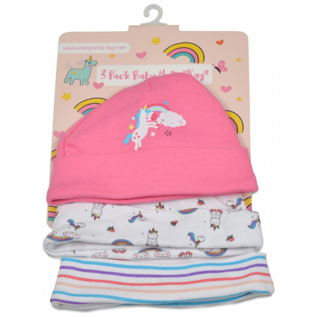 Cangaroo Kay Baby hats 3 pcs Girl 3800146265502