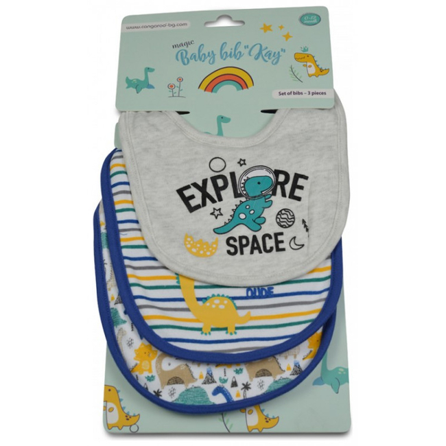 Moni Kay Bibs 3 pcs  0+m Blue 3800146265496