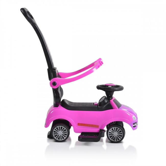 Moni Victory 2 In 1 311 Περπατούρα Ride On Αυτοκινητάκι με Χειρολαβή Λευκό για 12+ Μηνών Ροζ 3800146230937