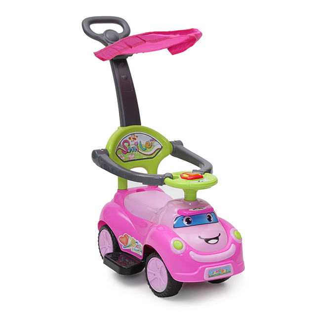 Moni Smile Ride On - Ποδοκίνητο όχημα με Λαβή Γονέα (6-36 μηνών) - Pink