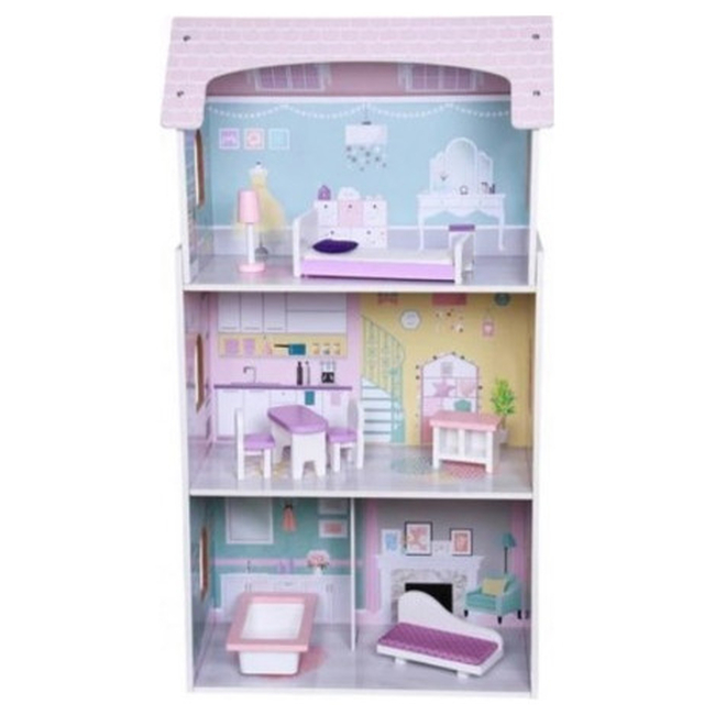 Moni Toys Anna Ξύλινο Κουκλόσπιτο με 3 Οροφους 4121