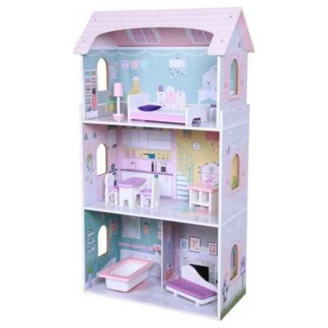 Moni Toys Anna Ξύλινο Κουκλόσπιτο με 3 Οροφους 4121