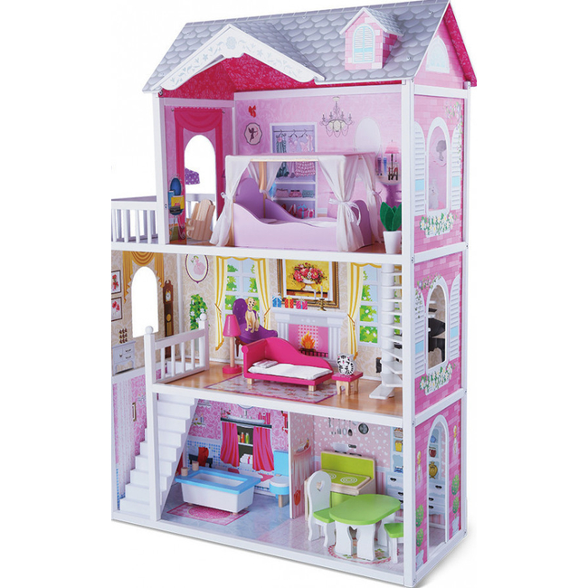 Moni Toys Aria Wooden Dollhouse with 3 Floors 84x123.5cm 4107