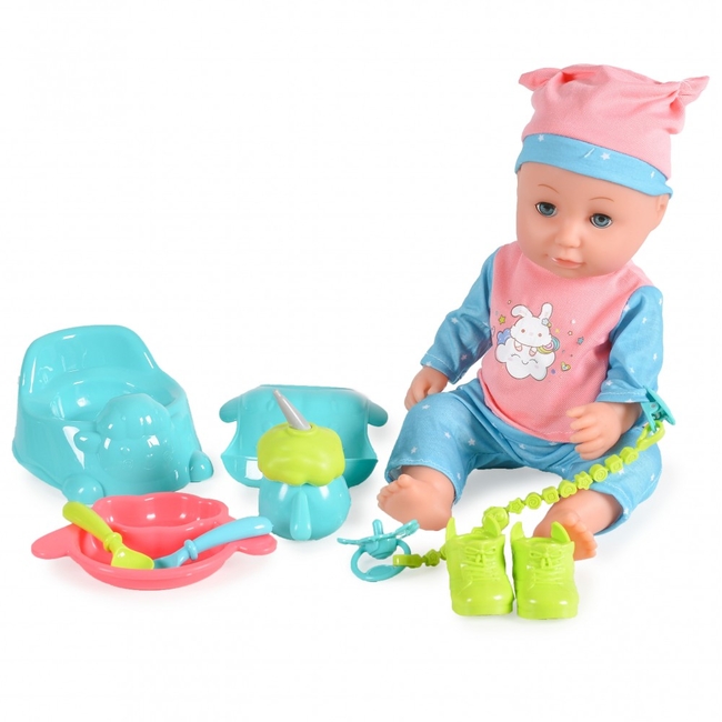 Moni Toys Baby Κούκλα 36 cm ε Αξεσουάρ Φαγητού 3+ Ετών 9591