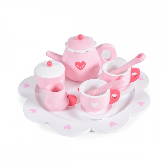 Moni Toys Heart Tea Wooden Toy Tea Set 12 pcs 005