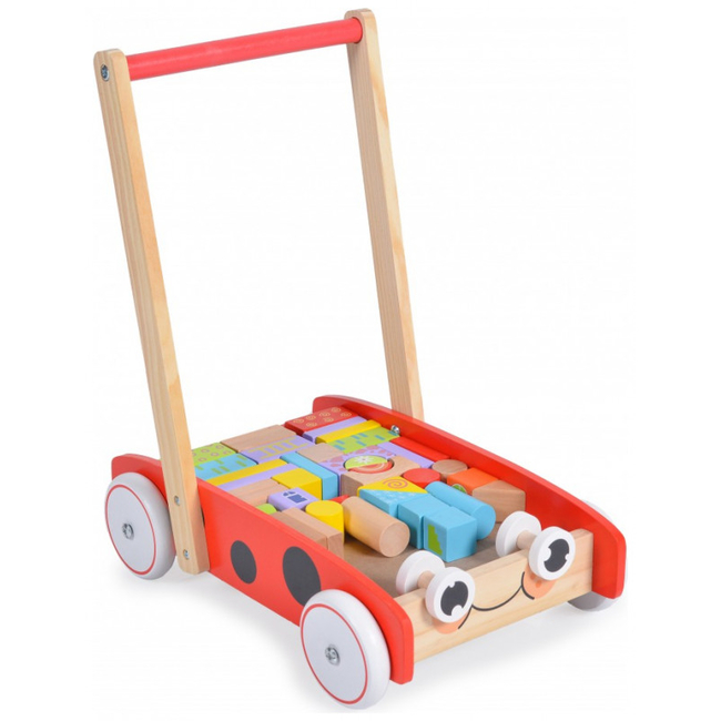 Moni Toys 2112 Wooden baby walker 12+m 3800146223052