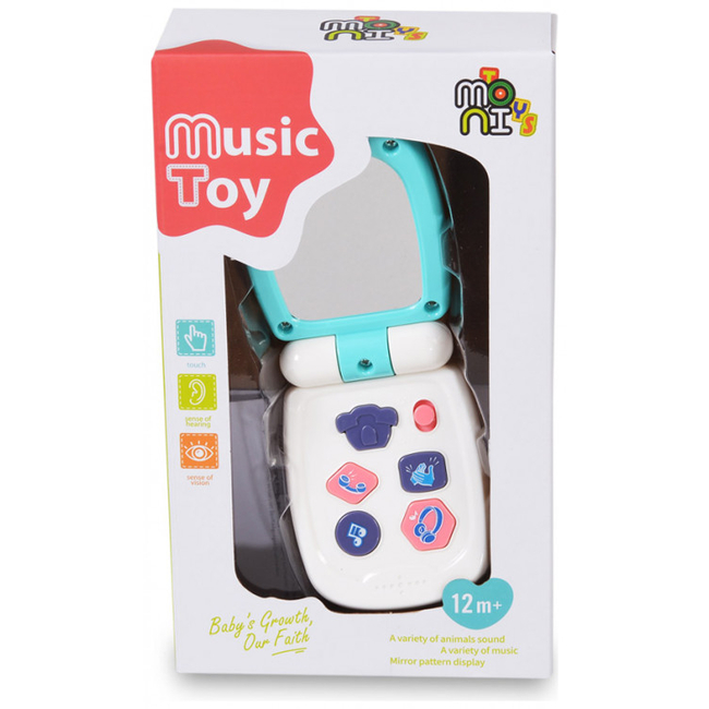 Moni Toys Μουσικό Κινητό Τηλέφωνο με Καπάκι Green K999-95B