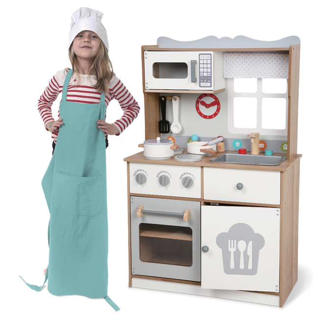 Moni Toys Play kitchen Ξύλινη Παιδική Κουζίνα με Αξεσουάρ 60x30x93.5cm 7253