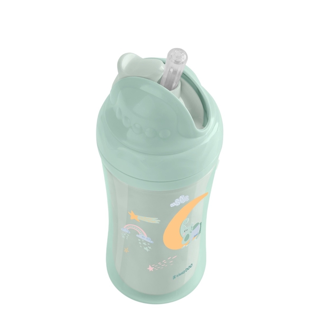 Kikka Boo Κύπελλο PP με καλαμάκι σιλικόνης 220ml Moony me Mint 31302030080