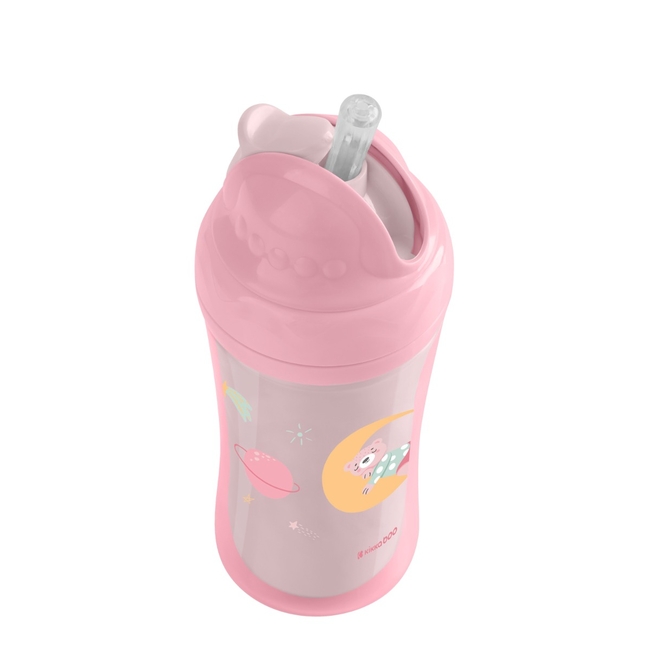 Kikka Boo Κύπελλο PP με καλαμάκι σιλικόνης 220ml Moony me Pink 31302030079
