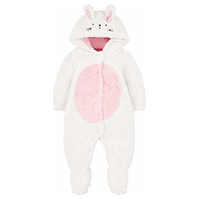 Mothercare Baby Girls Long Sleeve Bunny Fluffy Dressing Gown 1 3