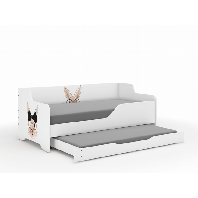 Παιδικός Καναπές Κρεβάτι Lilu 2 σε 1 160 x 80 cm με Συρτάρι & 2η θέση ύπνου 160 x 80 cm + Δώρο 2 Στρώματα - Mrs Rabbit