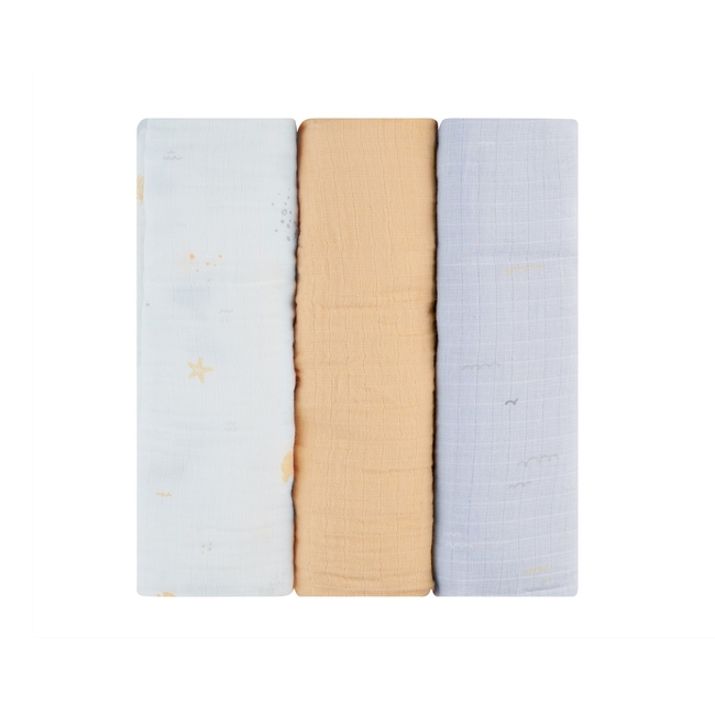 Kikka Boo Muslin swaddle set 3 pcs 100x100 cm Seally Me 31103010100