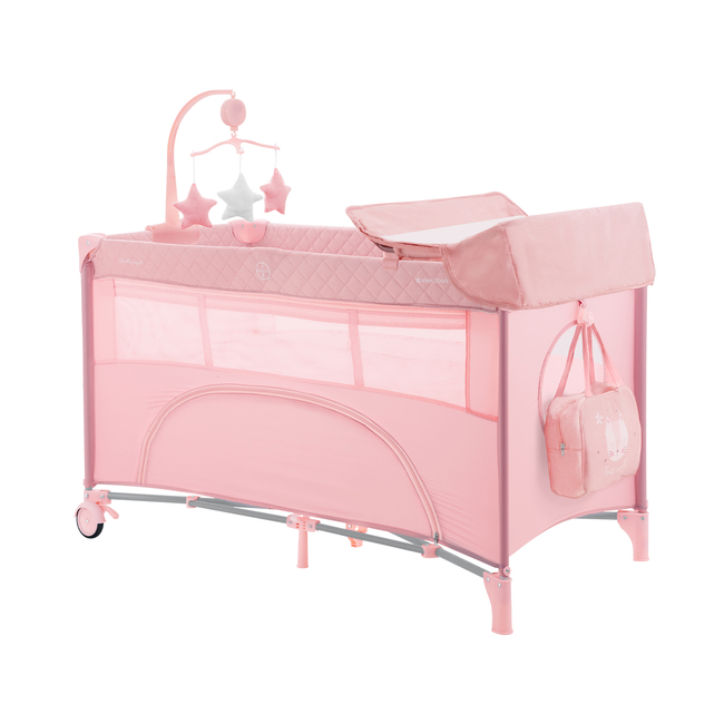 Kikka Boo Baby cot 2 levels Nighty Night Pink 31003010121