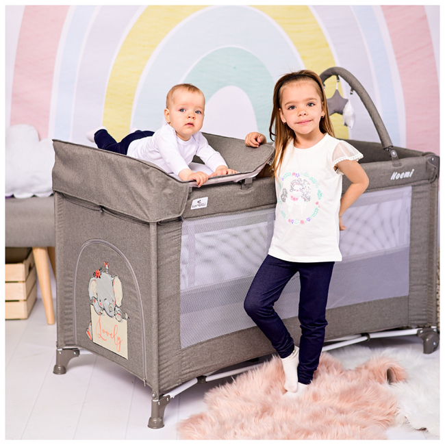 Lorelli Noemi 2 Layers Plus Playpen Rose Velvet Unicorn 10080562151