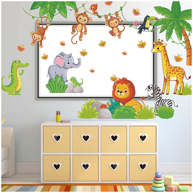 OEM Wallstickers For Baby Room Tropical Animals X001MBOUQJ