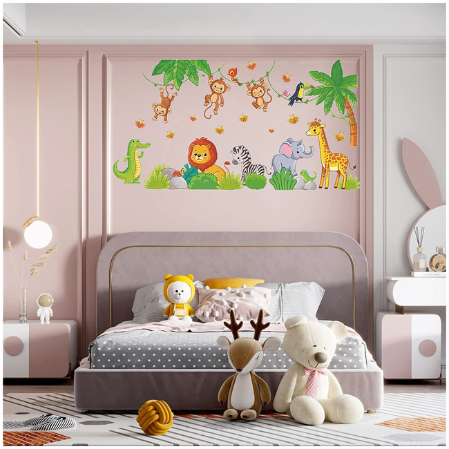 OEM Wallstickers For Baby Room Tropical Animals X001MBOUQJ