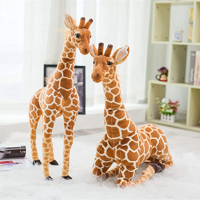 Plush Giraffe 100cm Yellow Brown