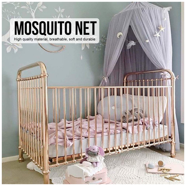OEM Bed Canopy , Princess Dreamy Canopy, Kids Room Play Tents Baby Anti Mosquito net for Bed 240cm Grey X001I0QZFN