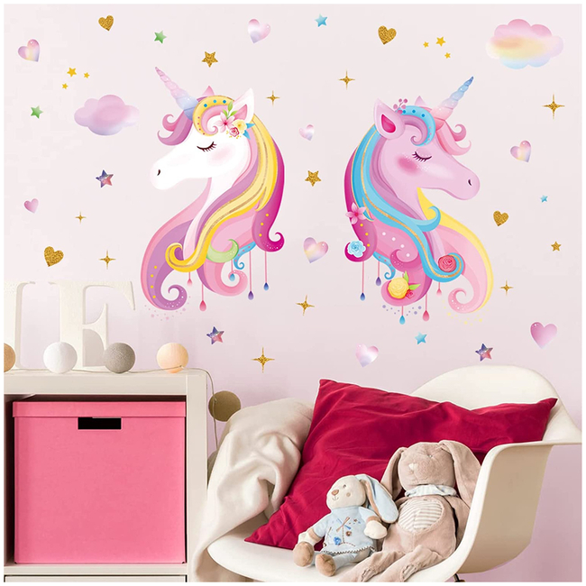 ΟΕΜ Unicorn Wallstickers For Baby Room Stars X001GQFSLV