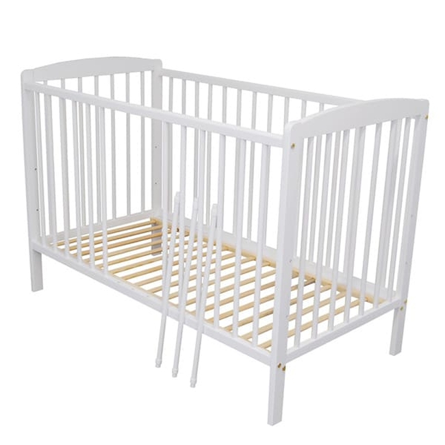 Masha Wooden Crib Baby Bed 3 Levels 120x60 cm